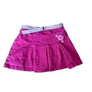 McKids Vintage Pink Cotton Skirt with Shorts and Belt Size 2T